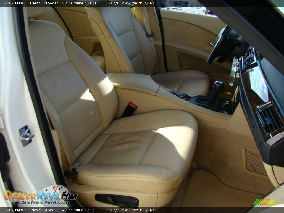 2007 BMW 5 Series 530i Sedan Alpine White / Beige Photo #12