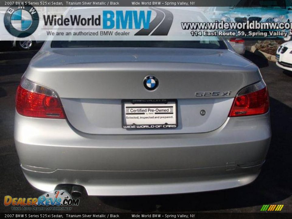 2007 BMW 5 Series 525xi Sedan Titanium Silver Metallic / Black Photo #4