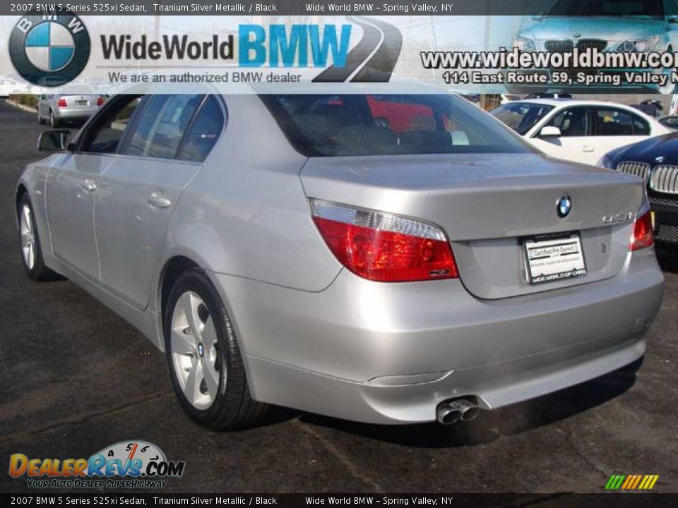 2007 BMW 5 Series 525xi Sedan Titanium Silver Metallic / Black Photo #5