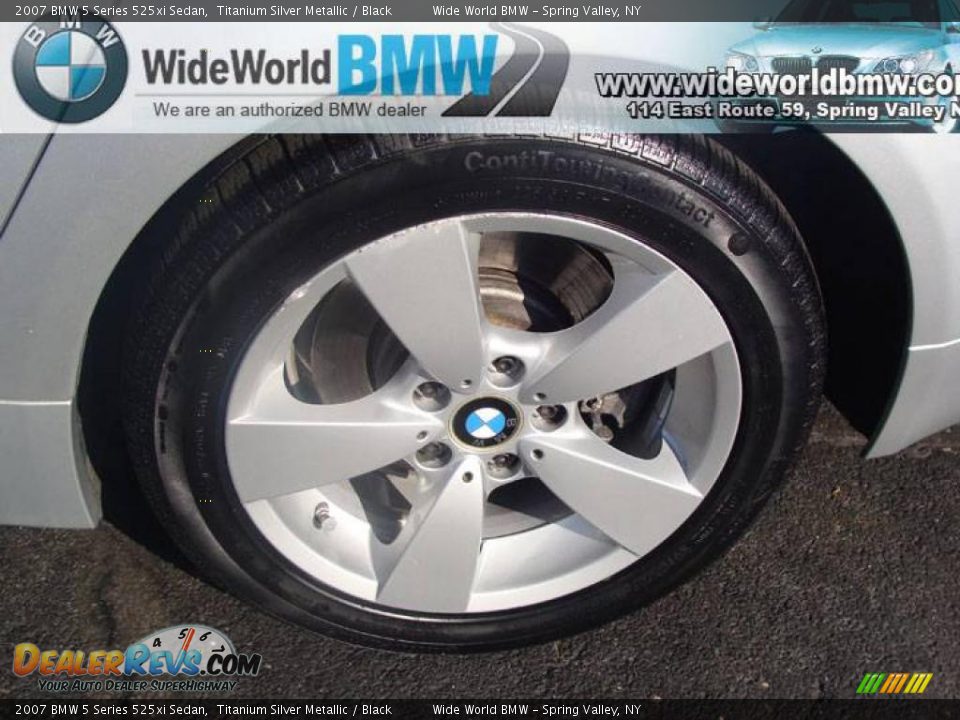 2007 BMW 5 Series 525xi Sedan Titanium Silver Metallic / Black Photo #6