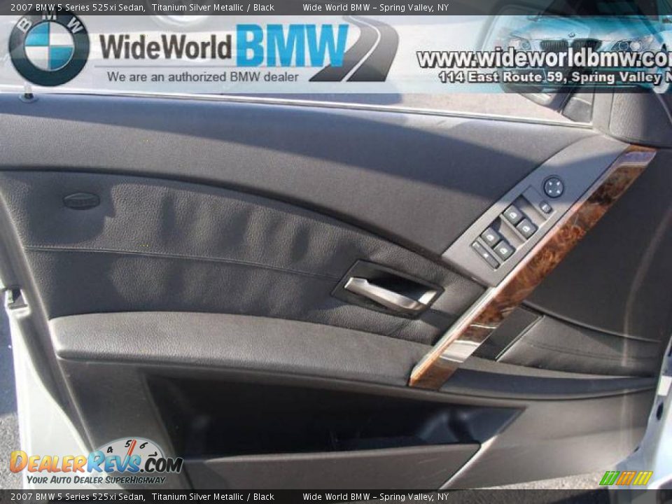 2007 BMW 5 Series 525xi Sedan Titanium Silver Metallic / Black Photo #7
