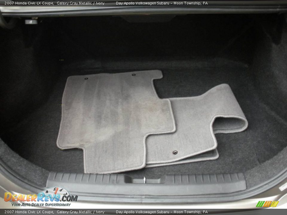 2007 Honda Civic LX Coupe Galaxy Gray Metallic / Ivory Photo #15