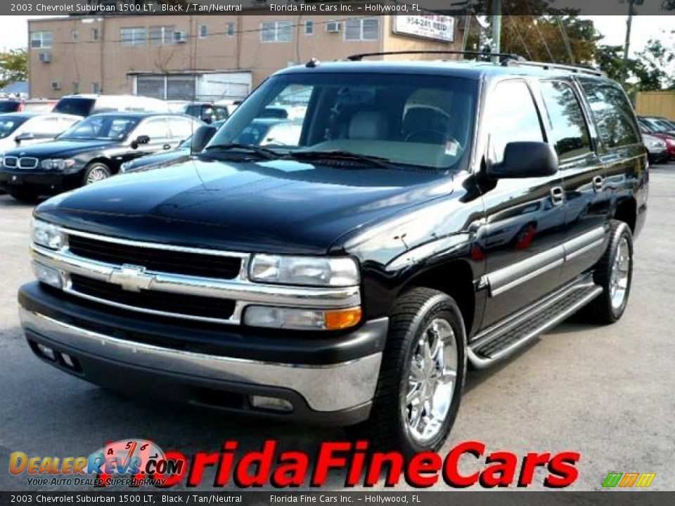 2003 Chevrolet Suburban 1500 LT Black / Tan/Neutral Photo #1