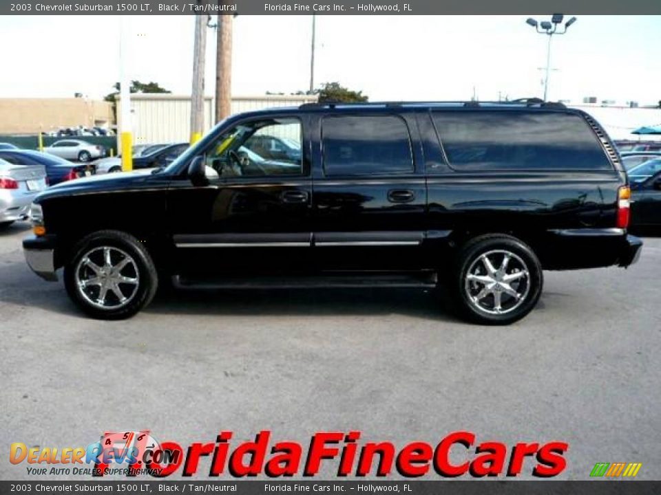 2003 Chevrolet Suburban 1500 LT Black / Tan/Neutral Photo #3