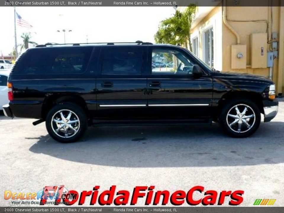 2003 Chevrolet Suburban 1500 LT Black / Tan/Neutral Photo #4