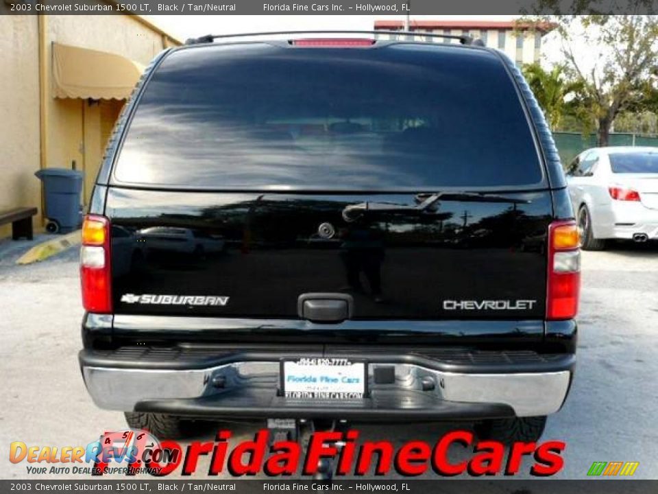 2003 Chevrolet Suburban 1500 LT Black / Tan/Neutral Photo #6