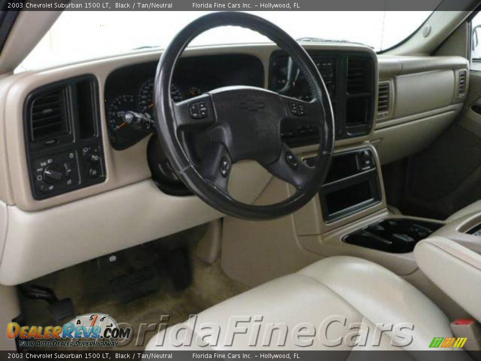 2003 Chevrolet Suburban 1500 LT Black / Tan/Neutral Photo #9