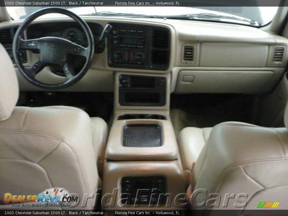 2003 Chevrolet Suburban 1500 LT Black / Tan/Neutral Photo #11
