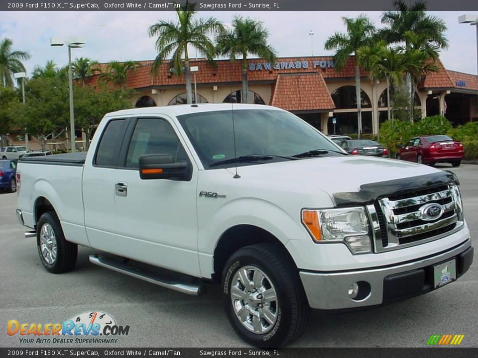 2009 Ford F150 XLT SuperCab Oxford White / Camel/Tan Photo #1