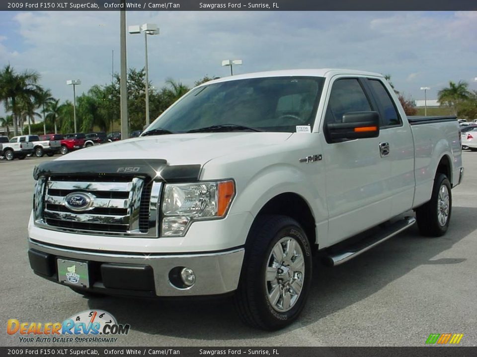 2009 Ford F150 XLT SuperCab Oxford White / Camel/Tan Photo #8