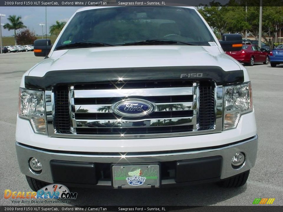 2009 Ford F150 XLT SuperCab Oxford White / Camel/Tan Photo #9