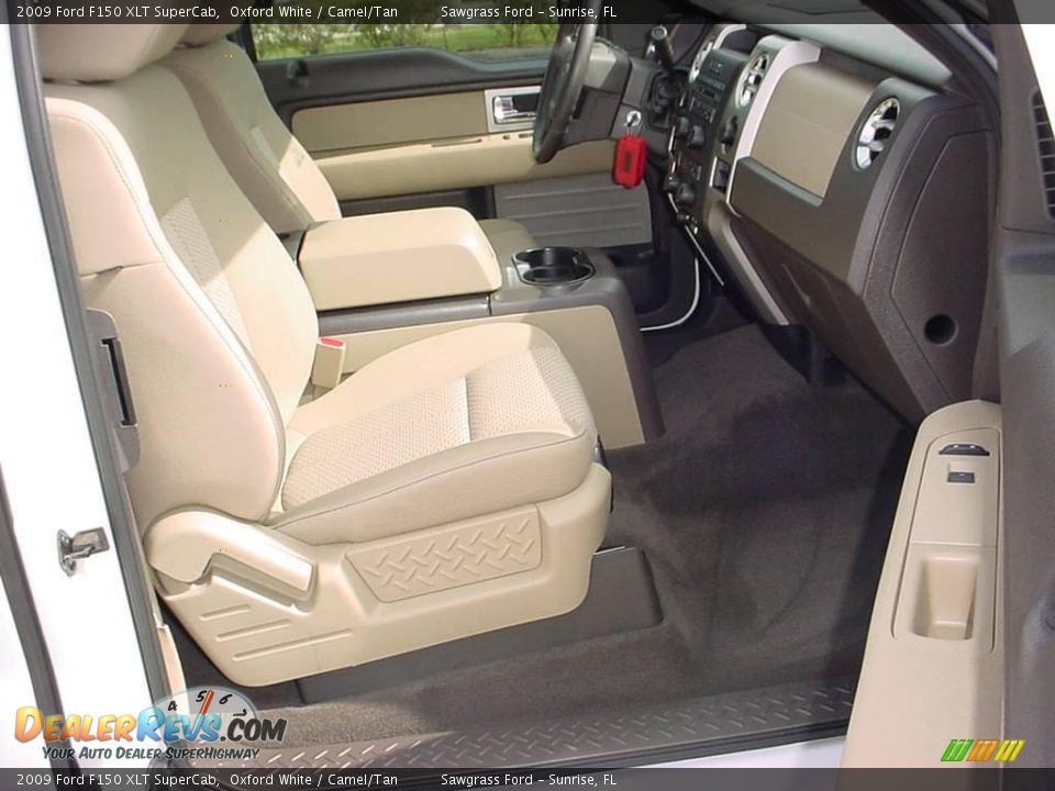 2009 Ford F150 XLT SuperCab Oxford White / Camel/Tan Photo #12