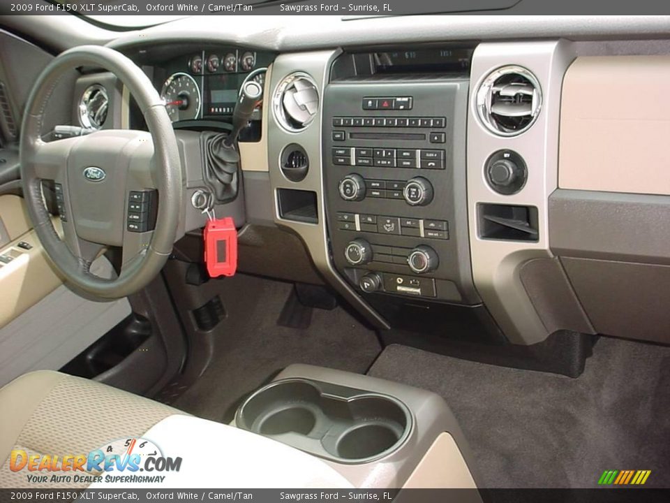 2009 Ford F150 XLT SuperCab Oxford White / Camel/Tan Photo #14
