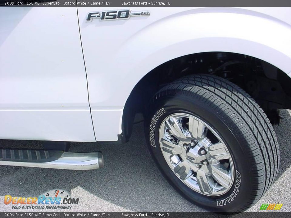 2009 Ford F150 XLT SuperCab Oxford White / Camel/Tan Photo #15