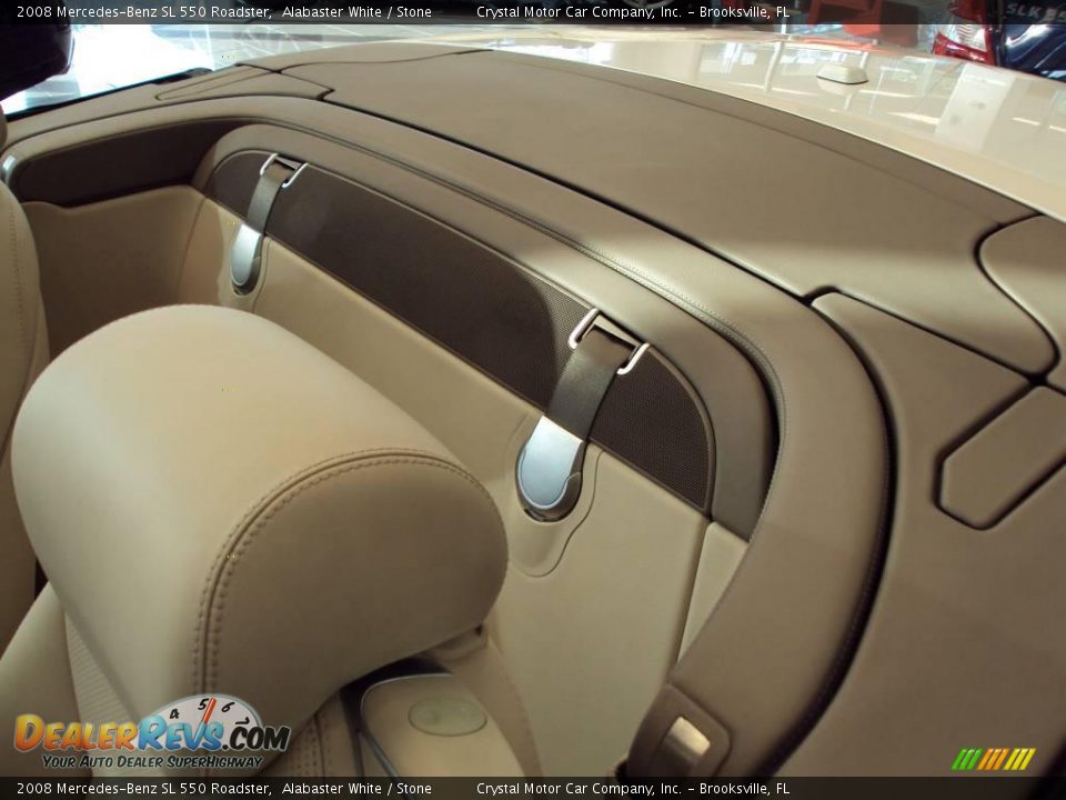 2008 Mercedes-Benz SL 550 Roadster Alabaster White / Stone Photo #4