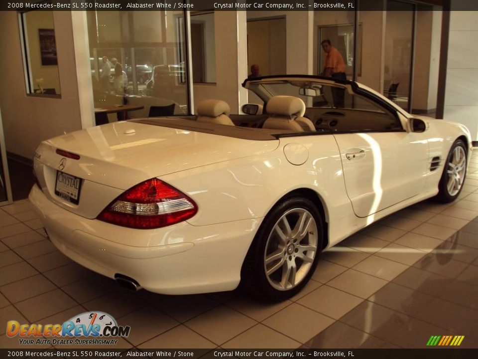 2008 Mercedes-Benz SL 550 Roadster Alabaster White / Stone Photo #7