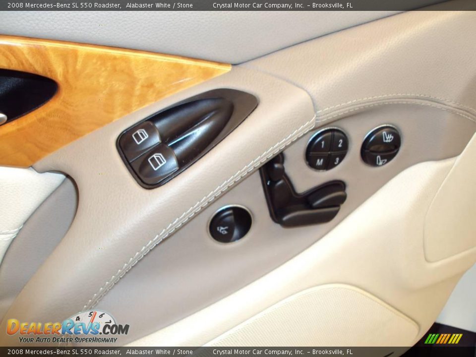 2008 Mercedes-Benz SL 550 Roadster Alabaster White / Stone Photo #12