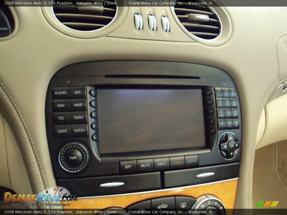 2008 Mercedes-Benz SL 550 Roadster Alabaster White / Stone Photo #13