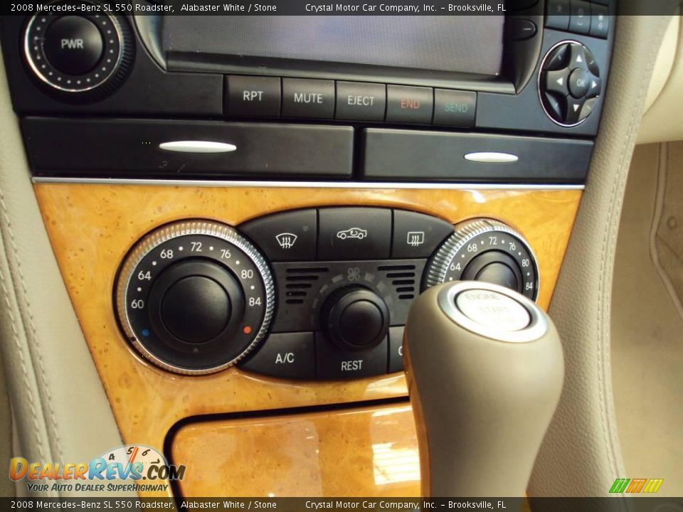 2008 Mercedes-Benz SL 550 Roadster Alabaster White / Stone Photo #14