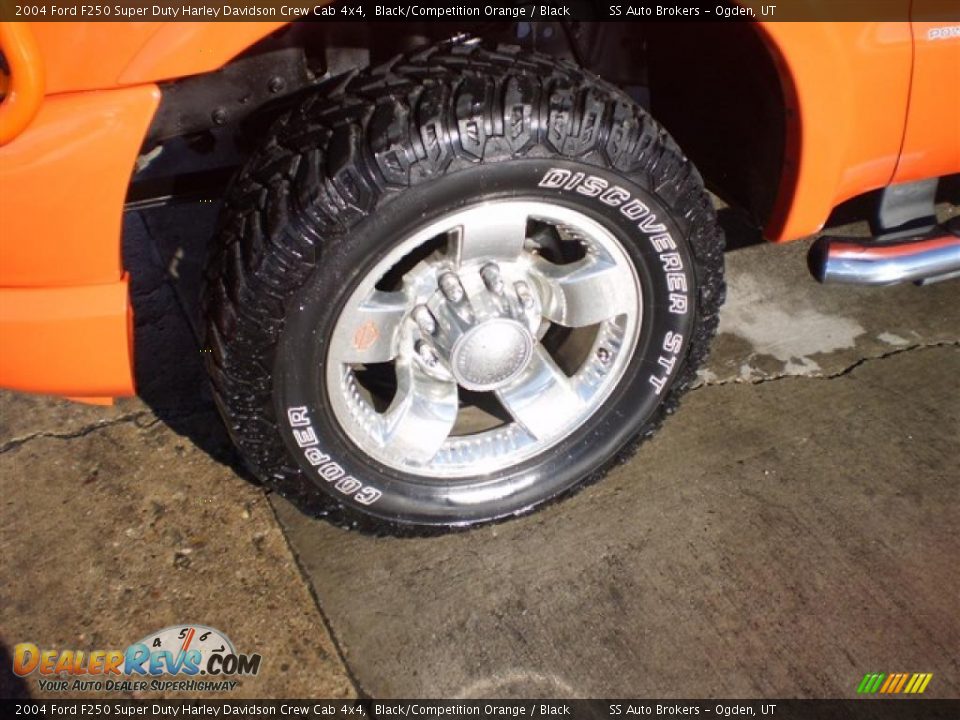 2004 Ford F250 Super Duty Harley Davidson Crew Cab 4x4 Black/Competition Orange / Black Photo #3