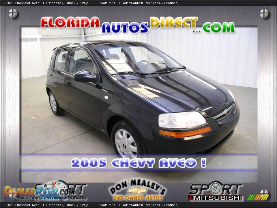 2005 Chevrolet Aveo LT Hatchback Black / Gray Photo #1