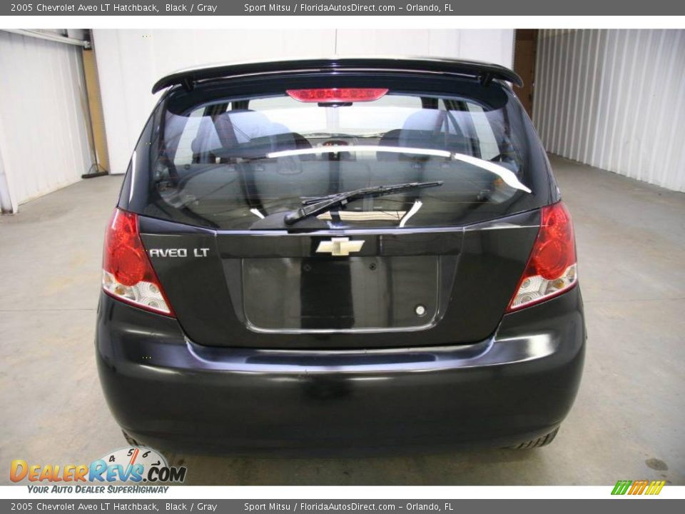 2005 Chevrolet Aveo LT Hatchback Black / Gray Photo #6