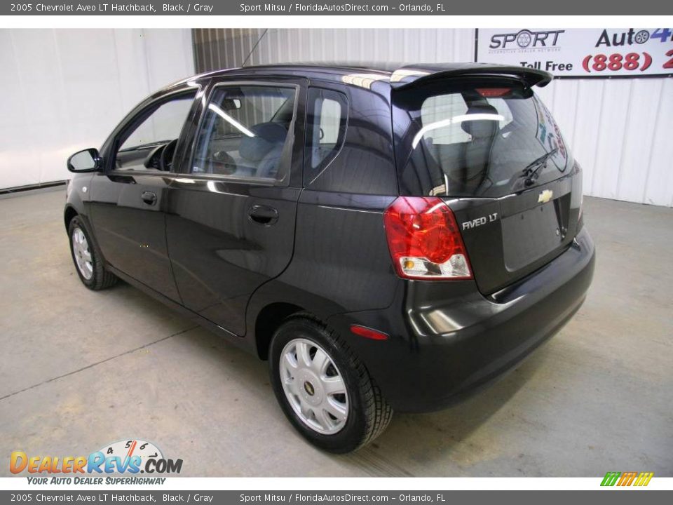 2005 Chevrolet Aveo LT Hatchback Black / Gray Photo #7