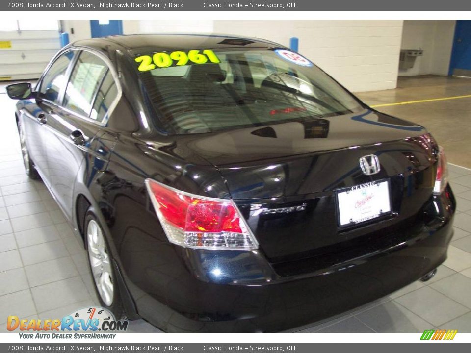2008 Honda Accord EX Sedan Nighthawk Black Pearl / Black Photo #7