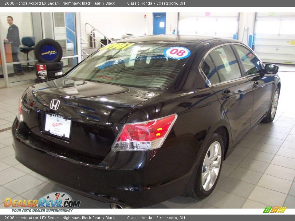 2008 Honda Accord EX Sedan Nighthawk Black Pearl / Black Photo #8