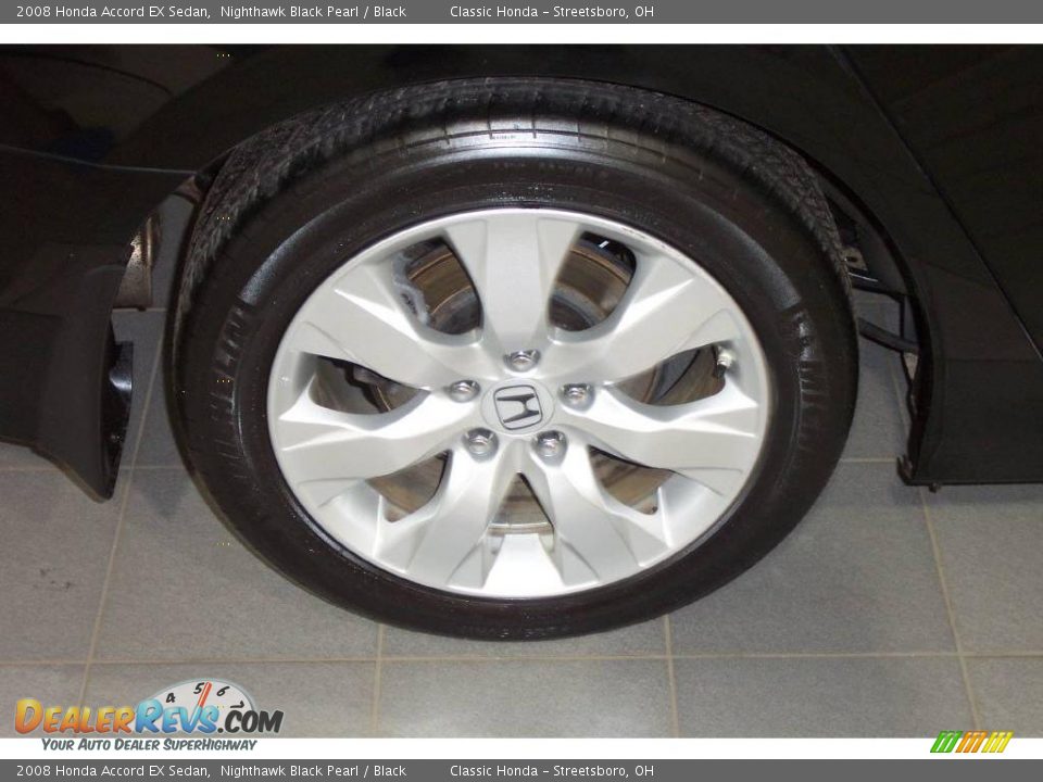 2008 Honda Accord EX Sedan Nighthawk Black Pearl / Black Photo #9