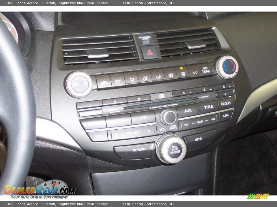 2008 Honda Accord EX Sedan Nighthawk Black Pearl / Black Photo #17