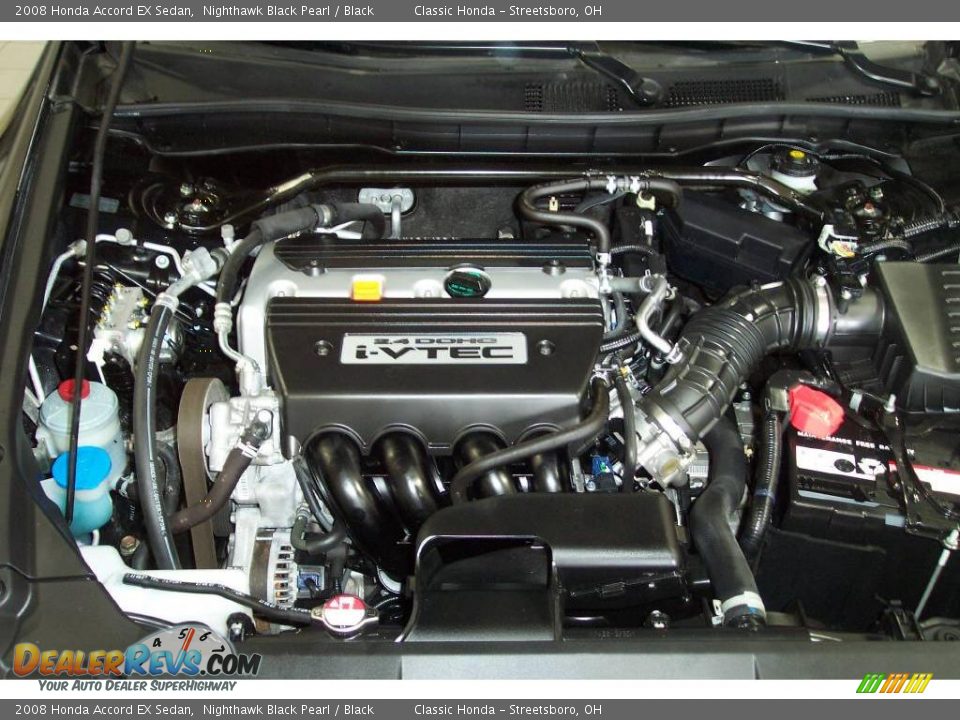 2008 Honda Accord EX Sedan Nighthawk Black Pearl / Black Photo #25