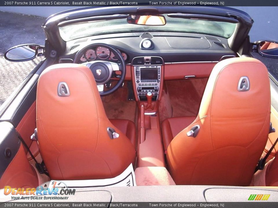 2007 Porsche 911 Carrera S Cabriolet Basalt Black Metallic / Black/Terracotta Photo #17