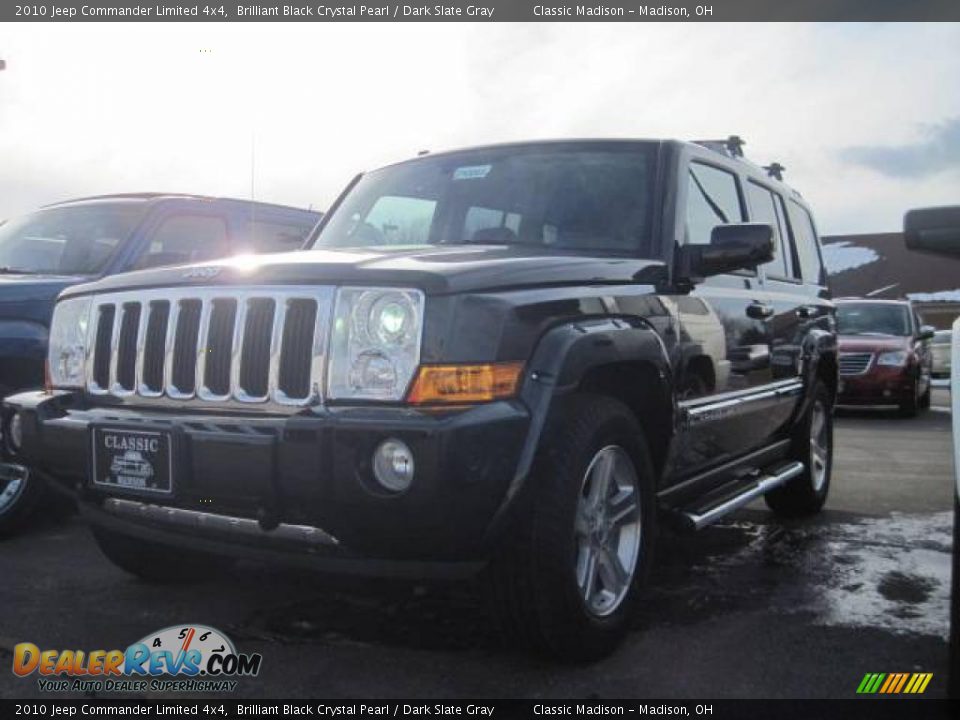 2010 Jeep Commander Limited 4x4 Brilliant Black Crystal Pearl / Dark Slate Gray Photo #1