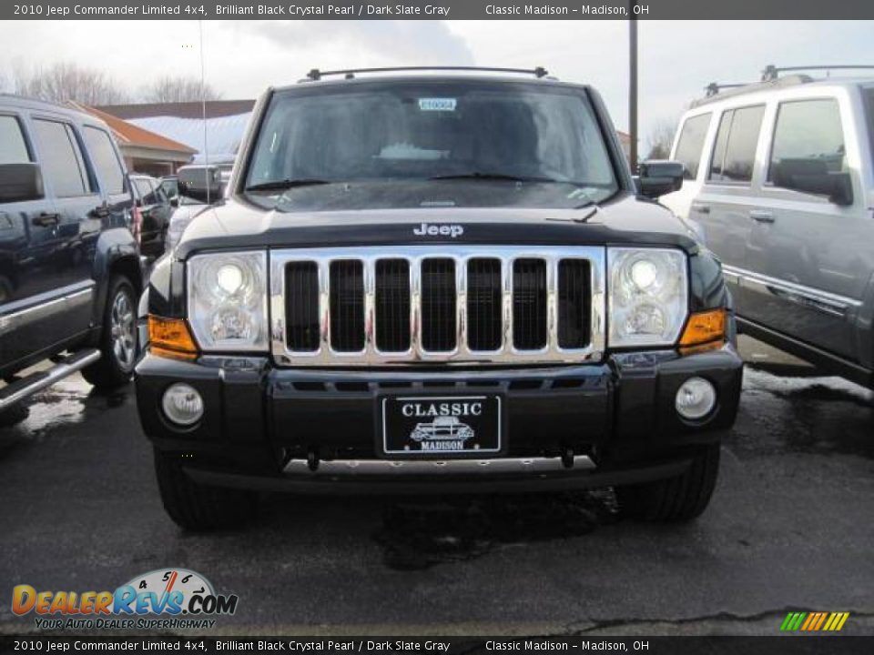2010 Jeep Commander Limited 4x4 Brilliant Black Crystal Pearl / Dark Slate Gray Photo #2