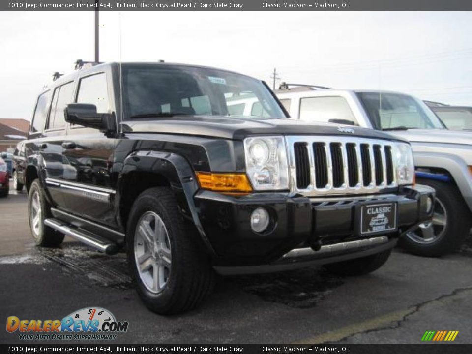 2010 Jeep Commander Limited 4x4 Brilliant Black Crystal Pearl / Dark Slate Gray Photo #3