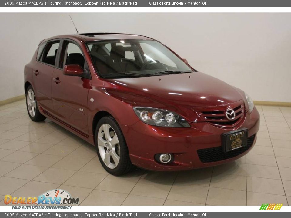 2006 Mazda MAZDA3 s Touring Hatchback Copper Red Mica / Black/Red Photo #1