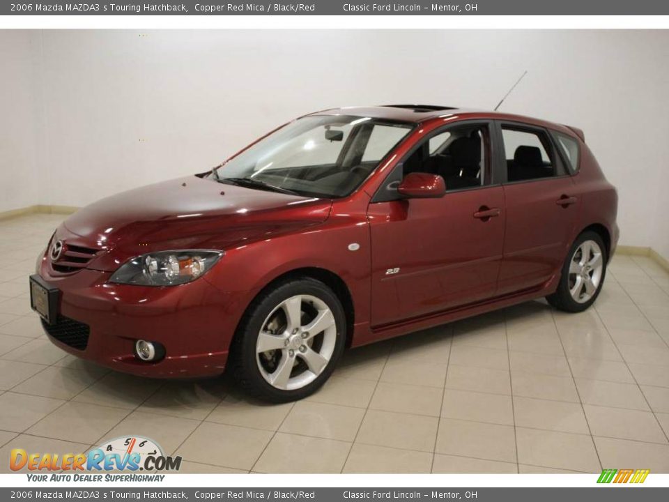 2006 Mazda MAZDA3 s Touring Hatchback Copper Red Mica / Black/Red Photo #3