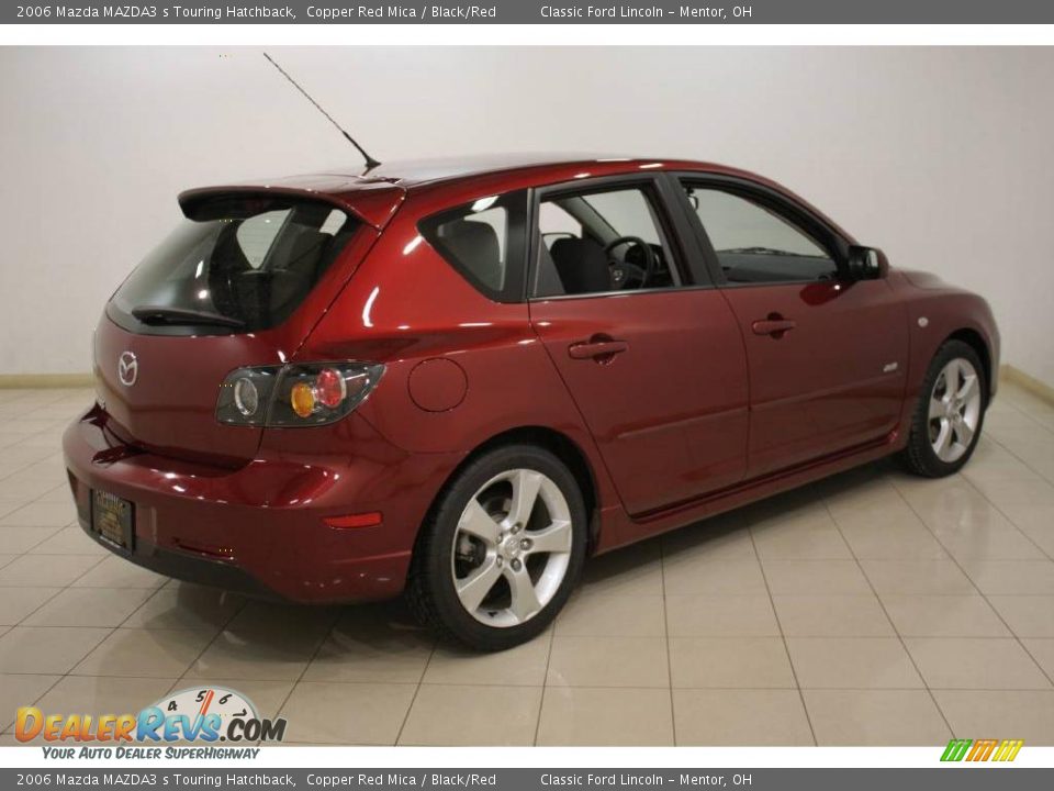 2006 Mazda MAZDA3 s Touring Hatchback Copper Red Mica / Black/Red Photo #6