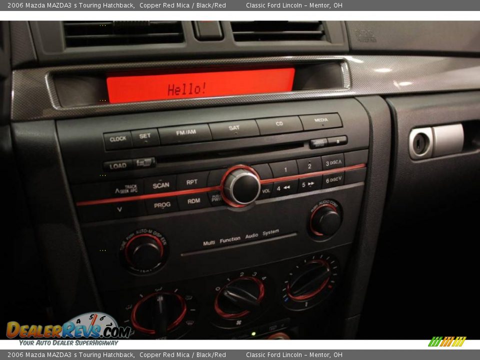 2006 Mazda MAZDA3 s Touring Hatchback Copper Red Mica / Black/Red Photo #12