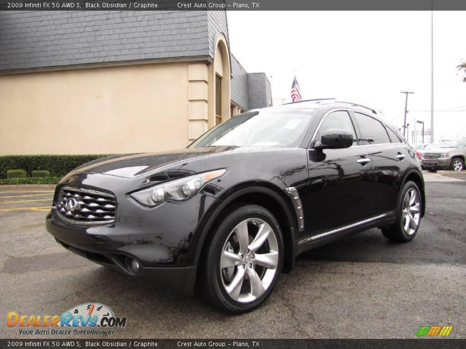 2009 Infiniti FX 50 AWD S Black Obsidian / Graphite Photo #3