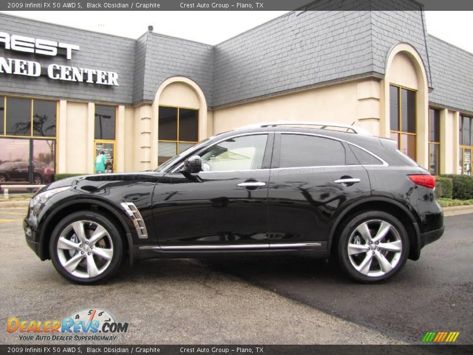 2009 Infiniti FX 50 AWD S Black Obsidian / Graphite Photo #4