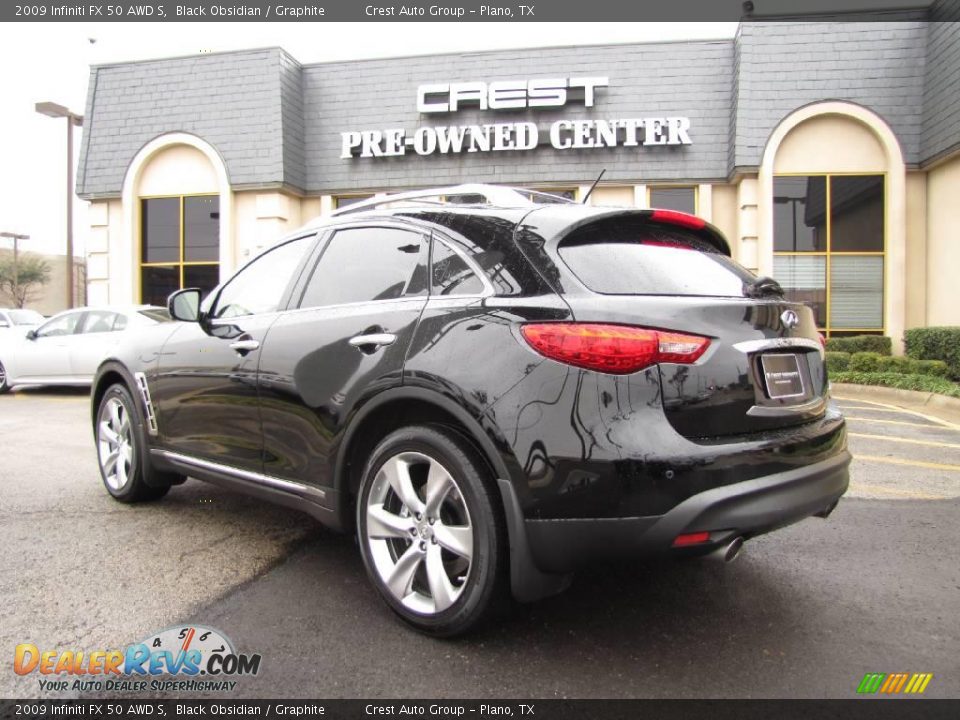 2009 Infiniti FX 50 AWD S Black Obsidian / Graphite Photo #5