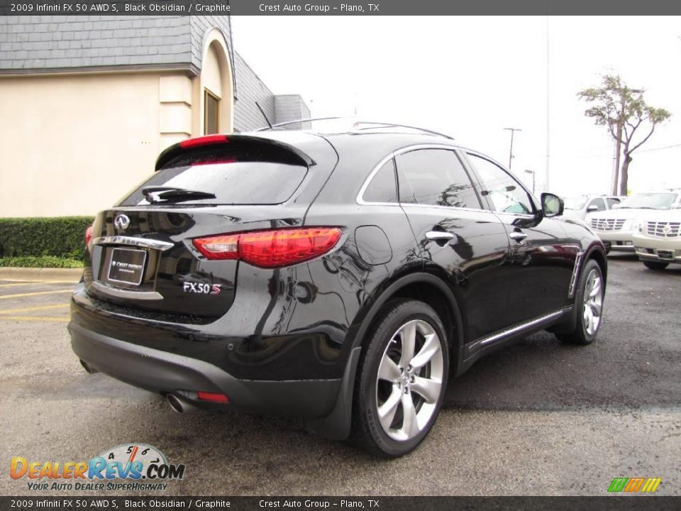 2009 Infiniti FX 50 AWD S Black Obsidian / Graphite Photo #6