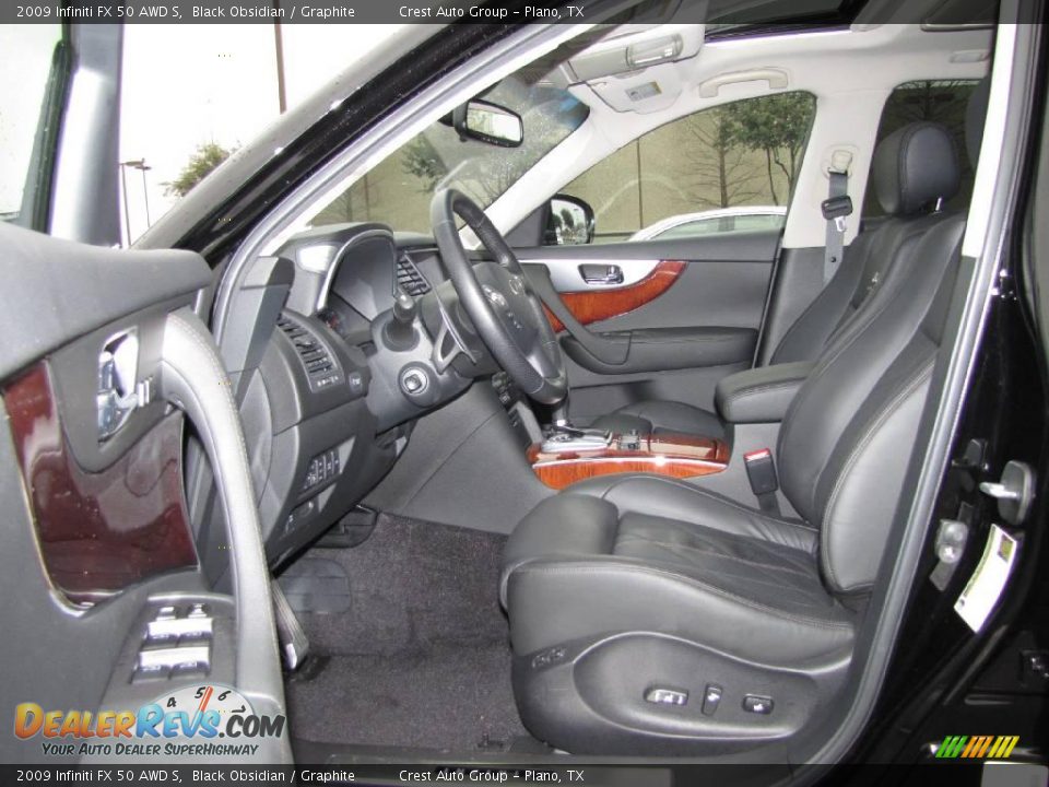 2009 Infiniti FX 50 AWD S Black Obsidian / Graphite Photo #8