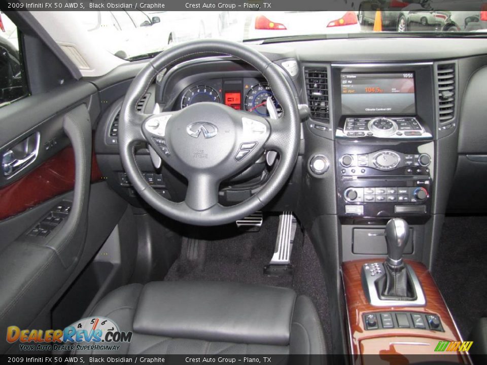 2009 Infiniti FX 50 AWD S Black Obsidian / Graphite Photo #13