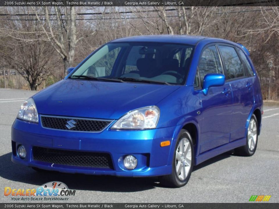 2006 Suzuki Aerio SX Sport Wagon Techno Blue Metallic / Black Photo #2