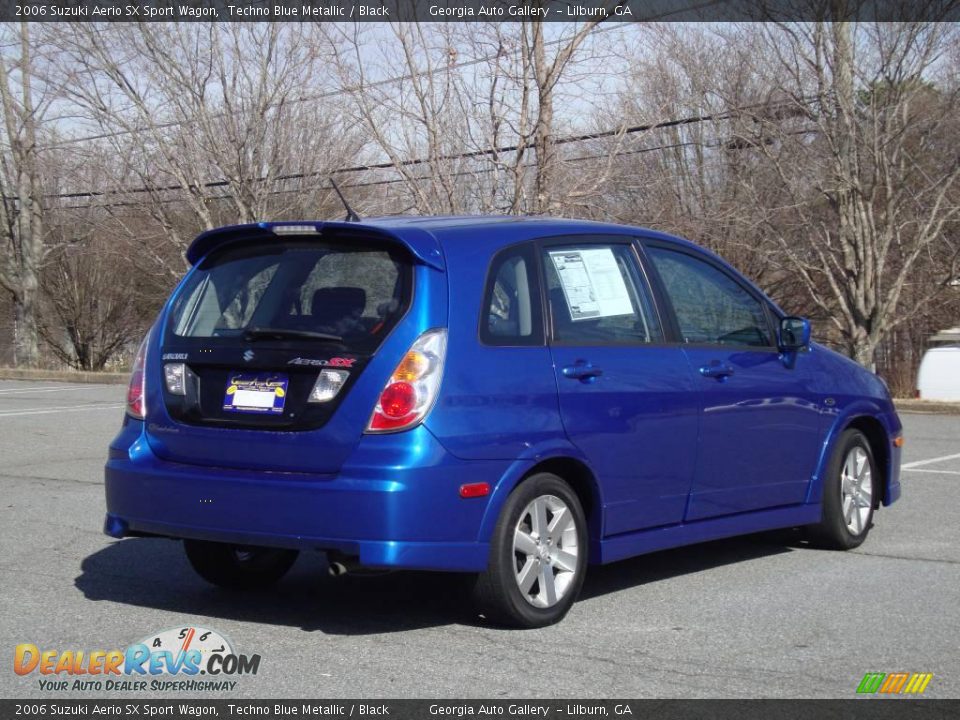 2006 Suzuki Aerio SX Sport Wagon Techno Blue Metallic / Black Photo #4