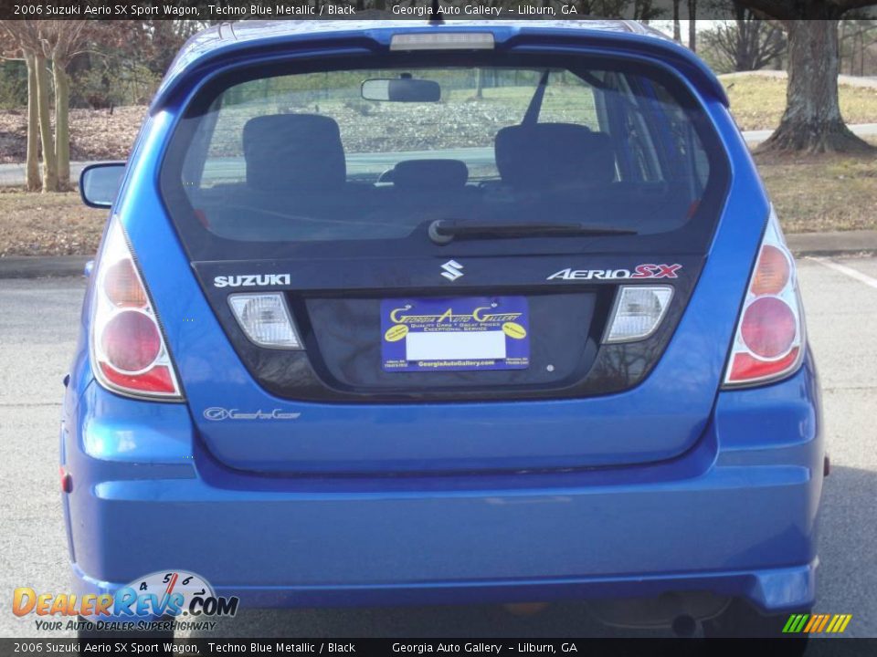 2006 Suzuki Aerio SX Sport Wagon Techno Blue Metallic / Black Photo #8