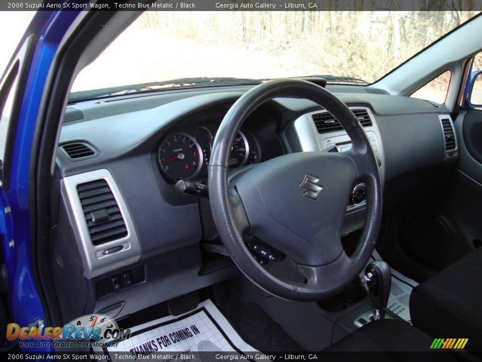 2006 Suzuki Aerio SX Sport Wagon Techno Blue Metallic / Black Photo #10